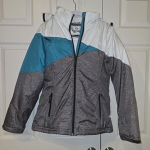 Magellan Outdoors Teal, White, and Gray Ski Jacket